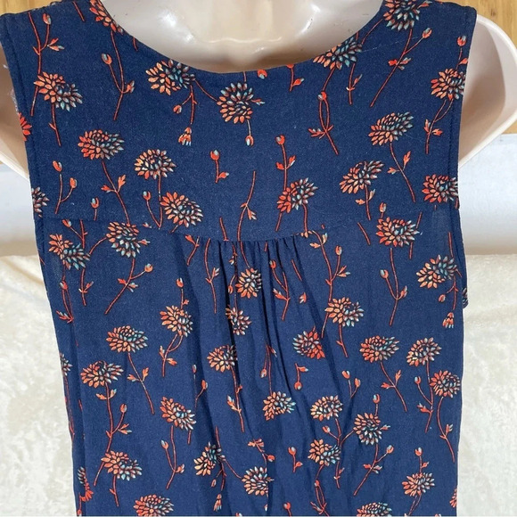 Universal Thread Sz M Floral surplice Tie Waist Boho Peasant Blouse top rayon - Picture 3 of 10